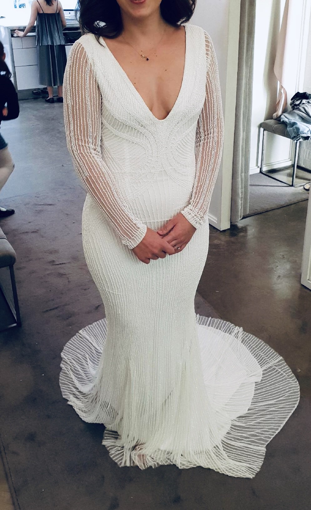 Rachel Gilbert Lyla Sleeve Gown New Wedding Dress Save 52 