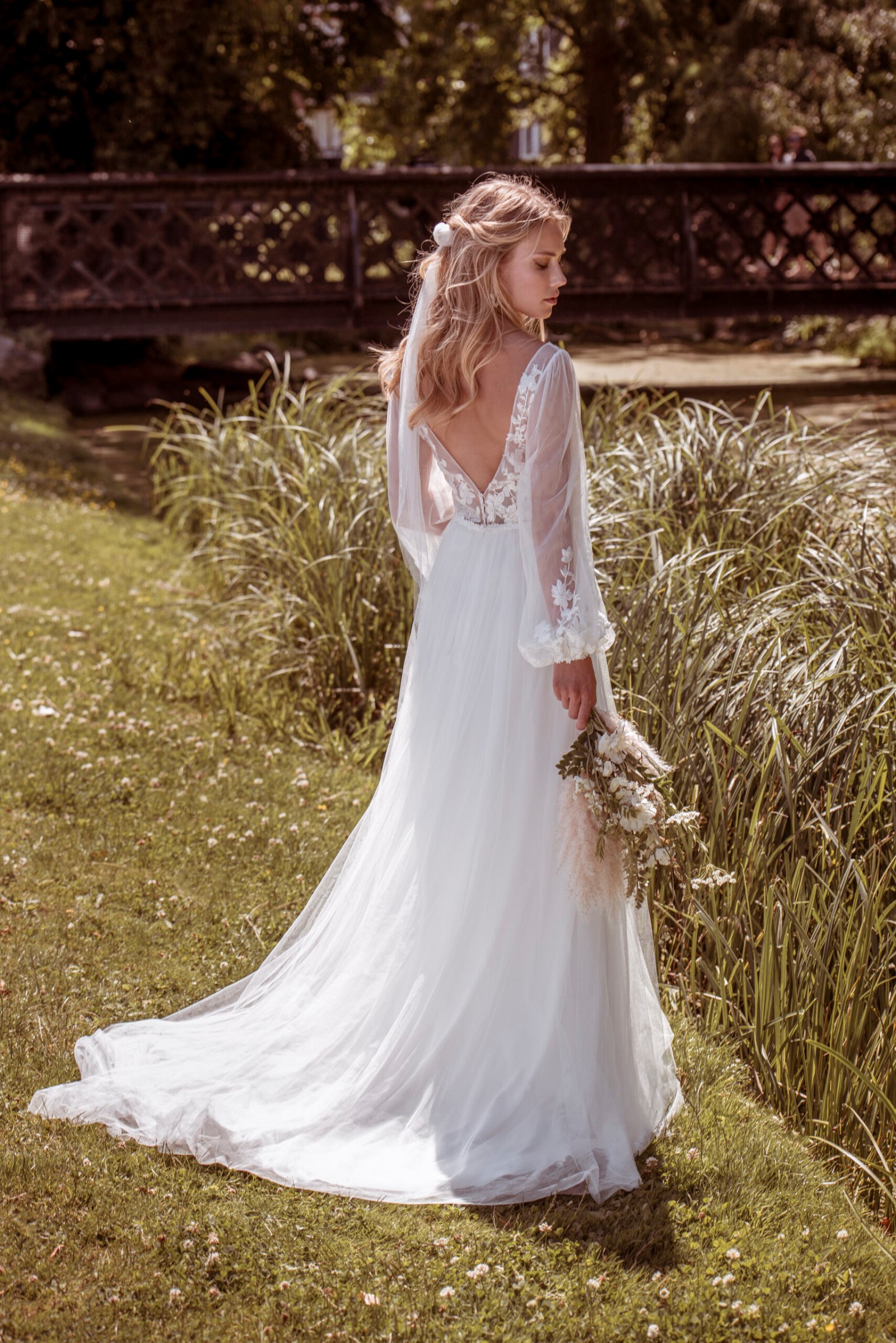 The ultimate feminine romantic floaty wedding dress by Kelsey Rose