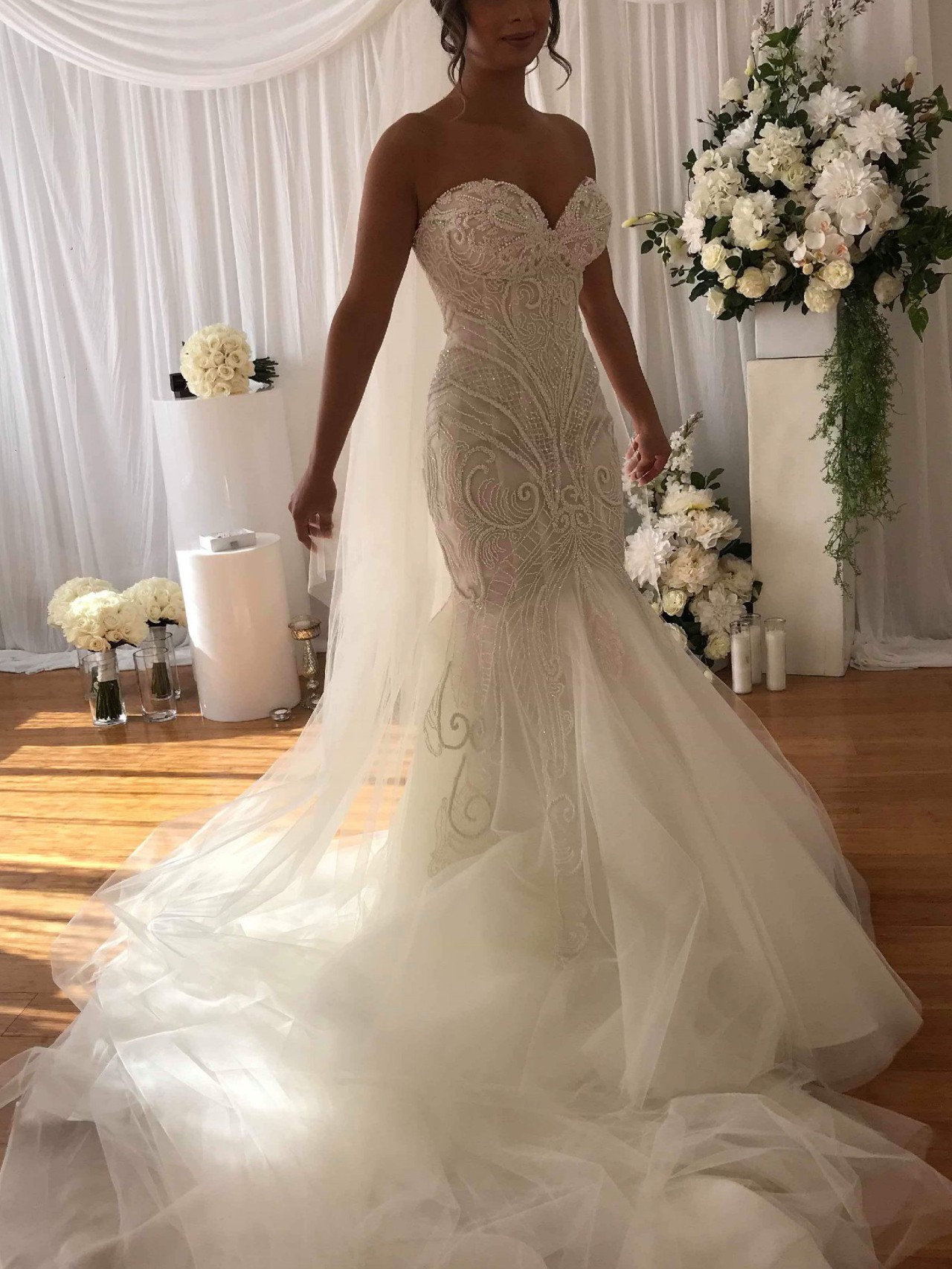 Norma And Lili Bridal Couture Custom Made Preowned Wedding Dress Save ...