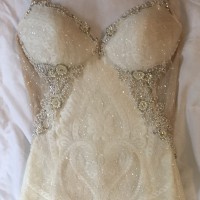 X Galia Lahav Beaded Iris Lace Bustier