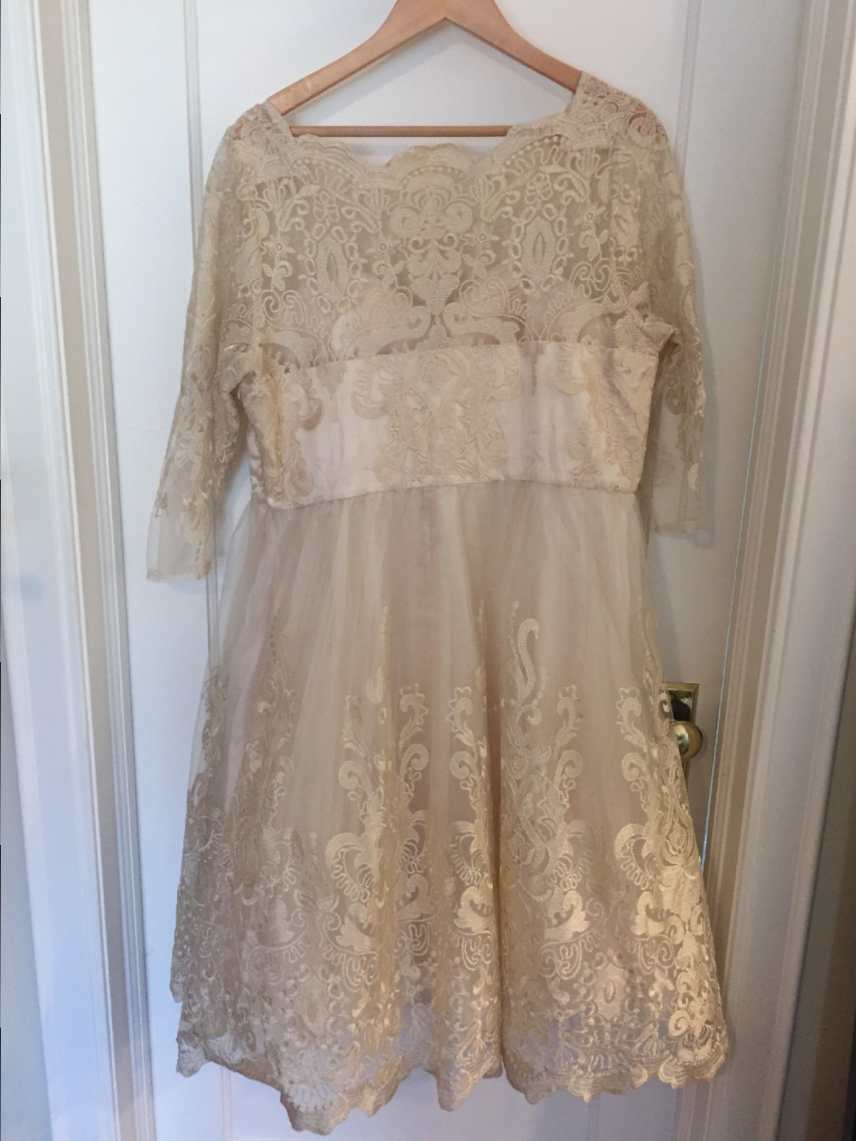 Chi Chi London Gilded Grace Dress in Champagne New Wedding Dress Save ...