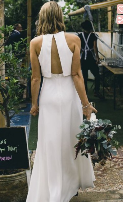 BHLDN, Iva Crepe Maxi Used Wedding Dress Stillwhite