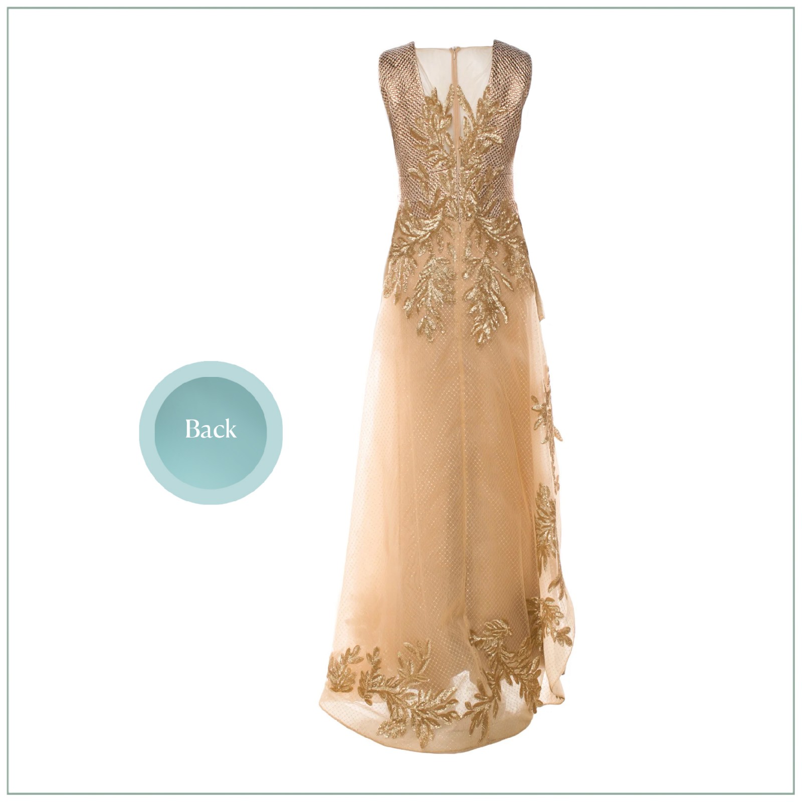 green emerald velvet dress Embroidered Dress – Saiid Kobeisy Online main image 0