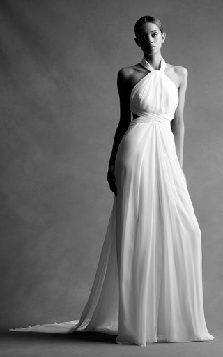 Brandon Maxwell SS18  Brandon maxwell, One shoulder wedding dress, White  formal dress