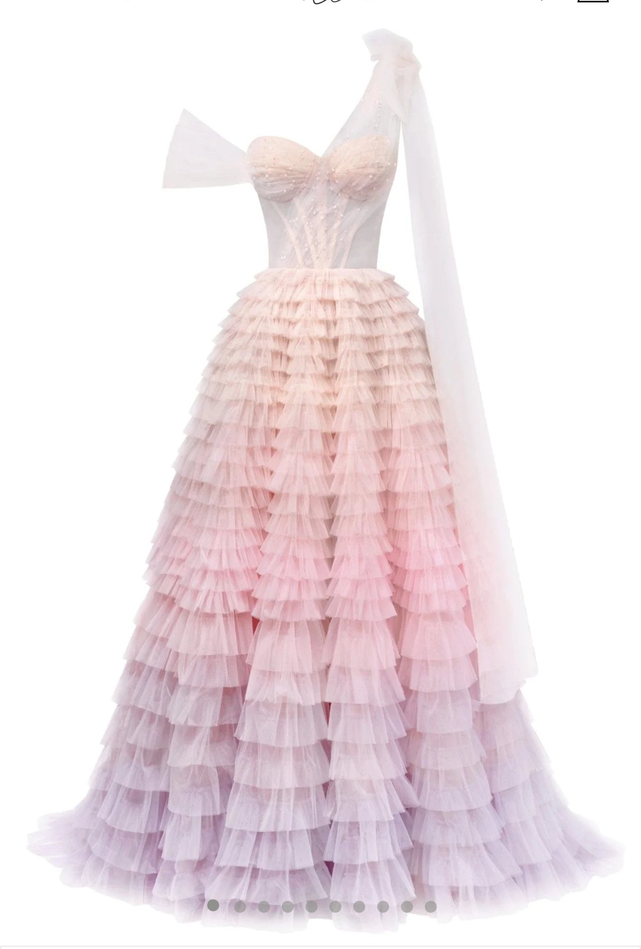 Milla Charming ball gown with the frill-layered ombre ma Wedding Dress ...