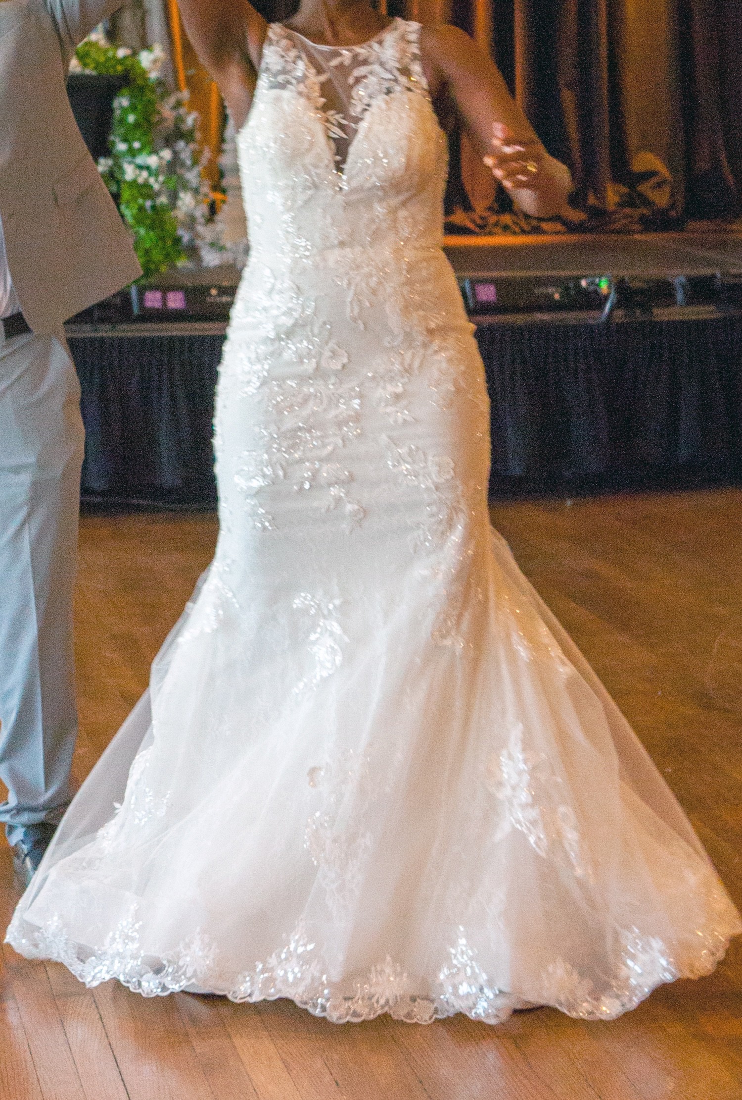 Galina Signature, Lace Illusion Tank Mermaid Wedding Dress, Style