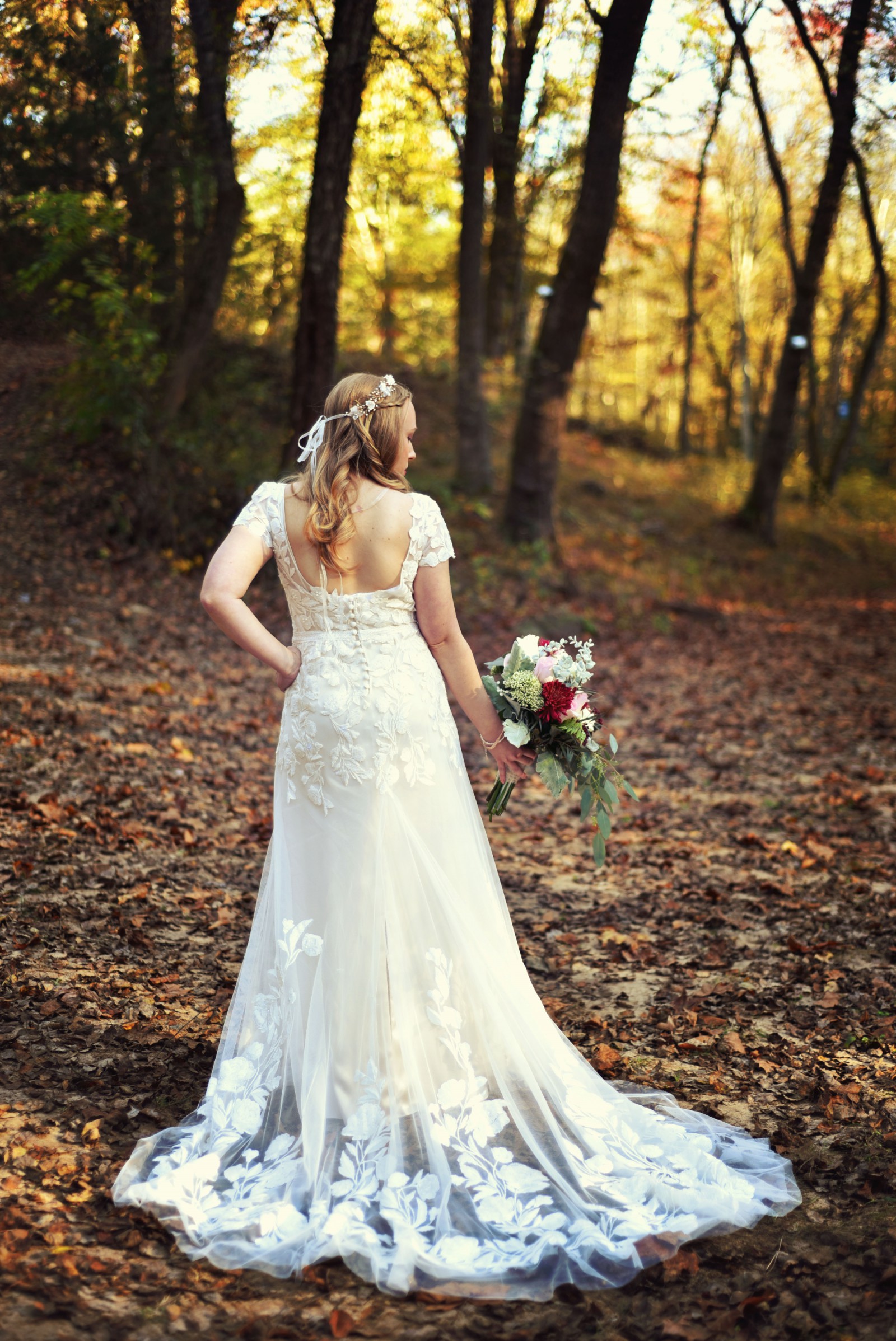 Melissa Sweet Embroidered Illusion Cap Sleeve Wedding Dress ...