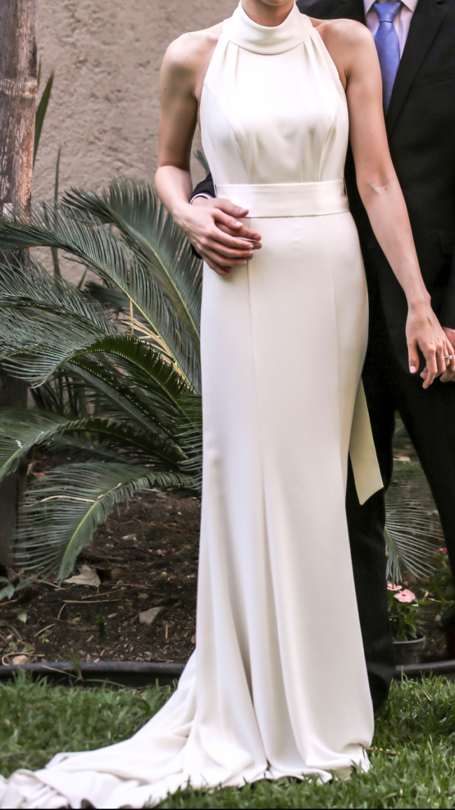 vera wang halter neck satin dress Vera Wang, LIMITED EDITION HIGH NECK HALTER WEDDING DRESS Used Wedding Dress Save 51%