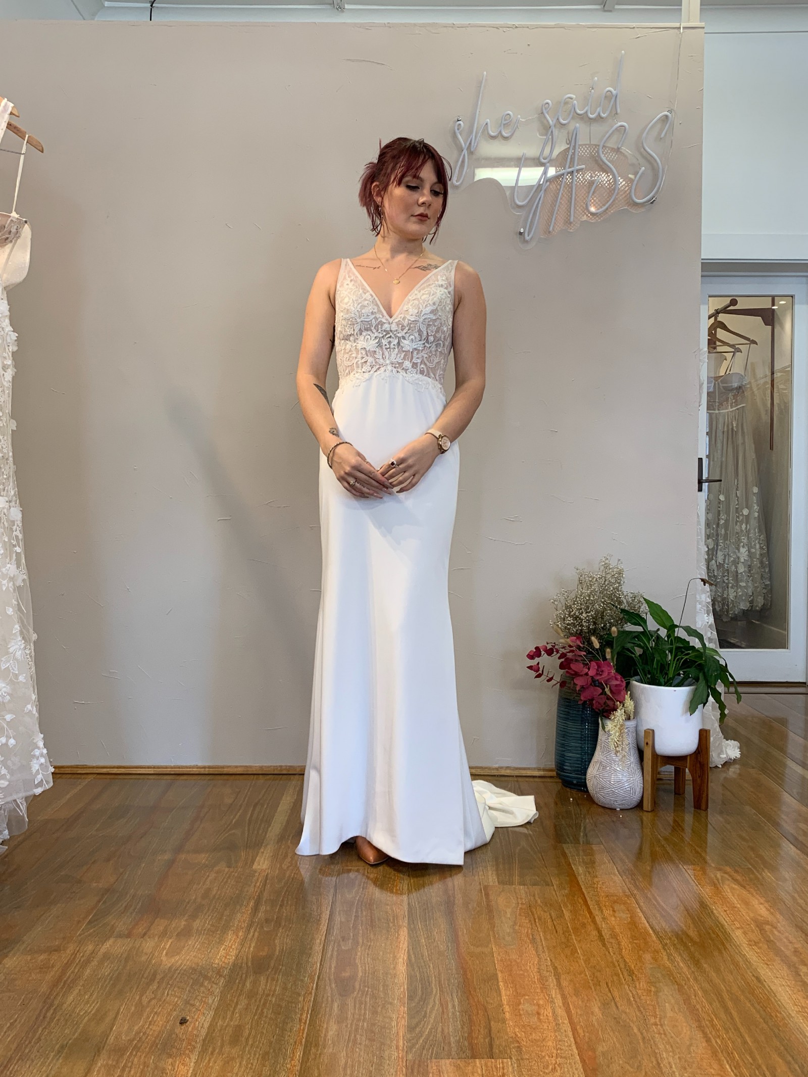 Boho Bridal Design Armani Sample Wedding Dress Save 69% - Stillwhite