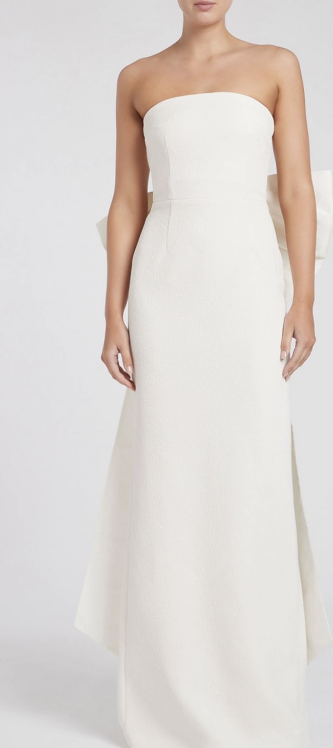 Rebecca Vallance Rosette strapless gown