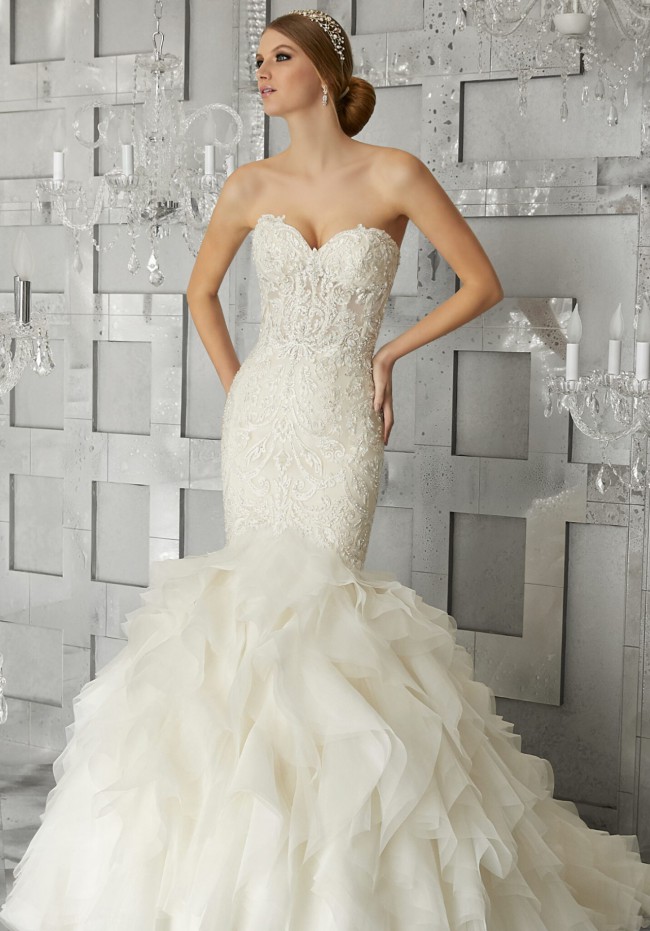 Morilee Muse- top of dress custom made. Appliques ordered