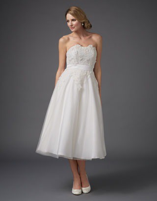 monsoon tea length wedding dress