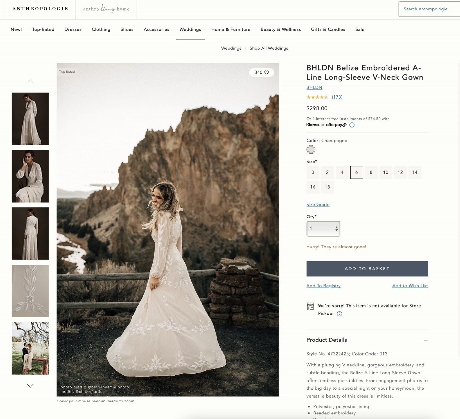 BHLDN, Belize Wedding Dress Stillwhite