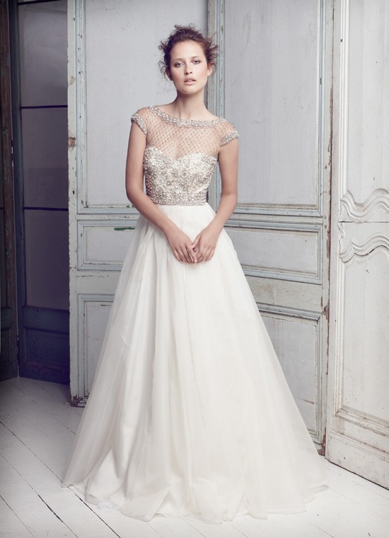 Collette Dinnigan, Lattice Pearls Beaded Bodice Gown Used Wedding Dress  Save 37% - Stillwhite