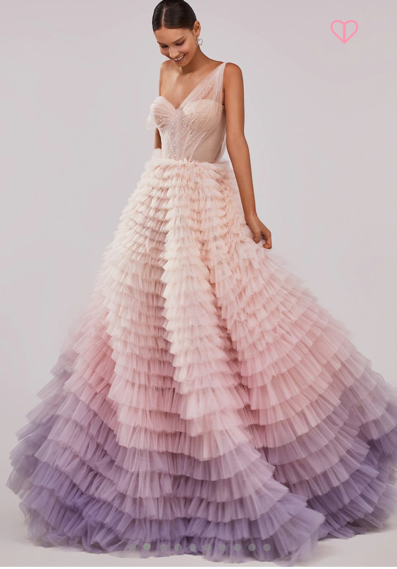 Milla Charming ball gown with the frill-layered ombre ma Wedding Dress ...