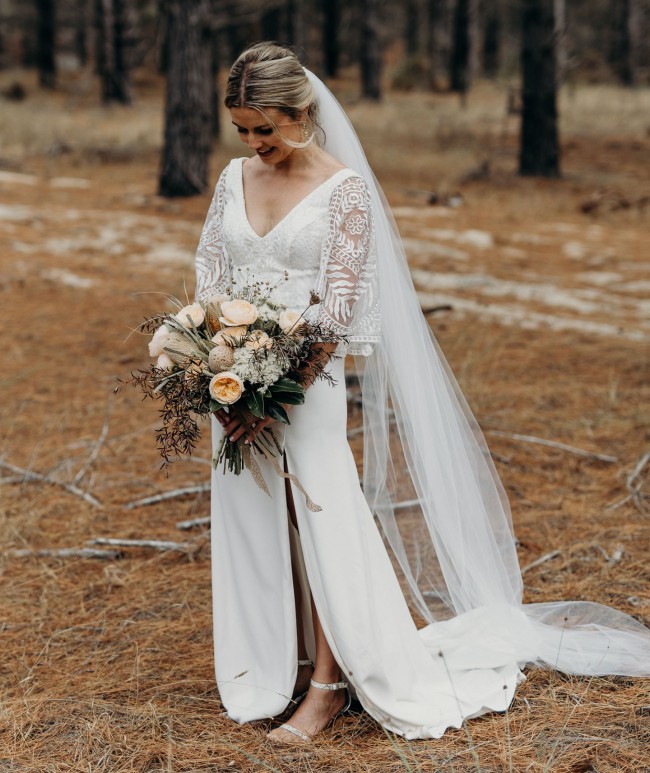 White Silk Bridal Couture Custom Made