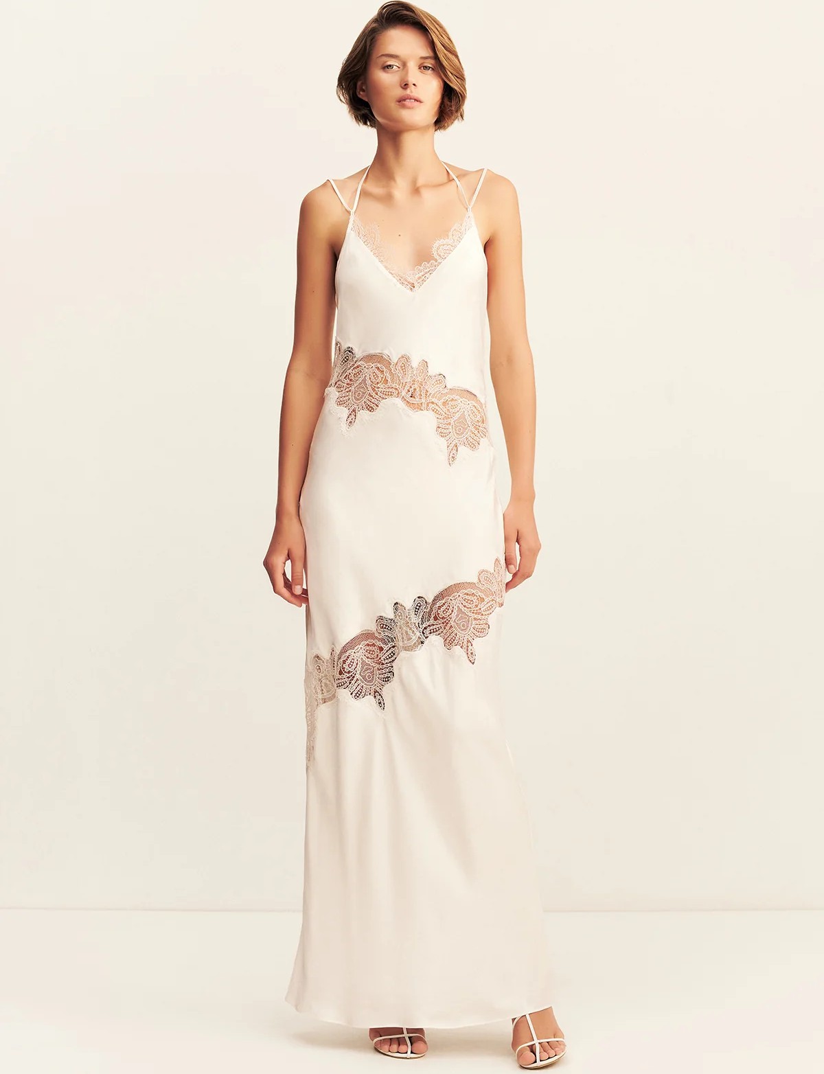 Shona Joy, Stratus Lace Panelled Maxi Dress - Ivory Wedding Dress Save 36%  - Stillwhite