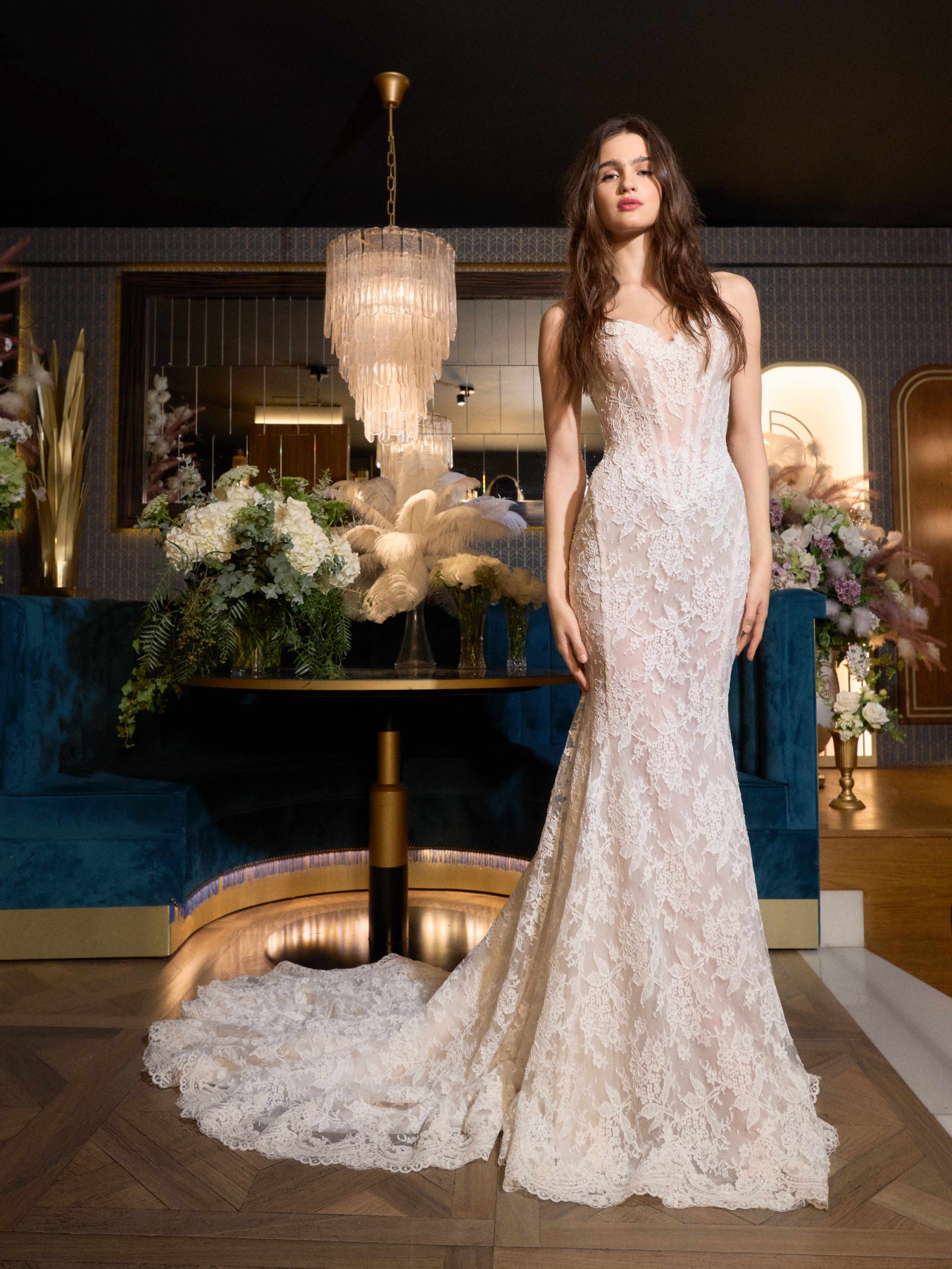 off white lace maternity dress Momyknows White Off Shoulder Lace Bandeau Tie Front Mermaid Bandage Going Out Photoshoot Maternity Maxi Dress White / XL