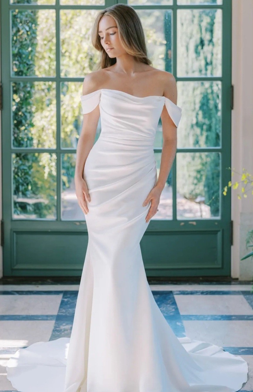 Anne Barge La fleur Aimee mermaid wedding dress Ivory Tulle Silk