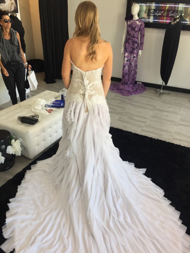 Steph Audino Custom Made Second Hand Wedding  Dress  on Sale 