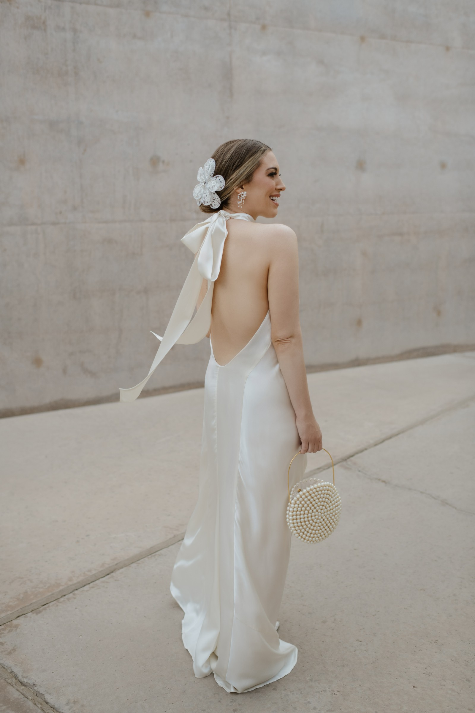 Michelle Mason Halter Tie Neck Backless Gown Wedding Dress Save 71% -  Stillwhite