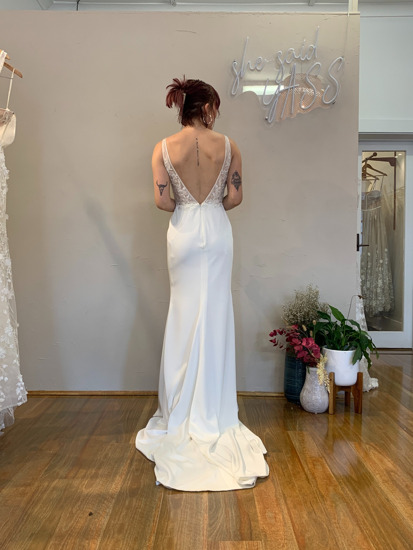 Boho Bridal Design Armani Sample Wedding Dress Save 69% - Stillwhite