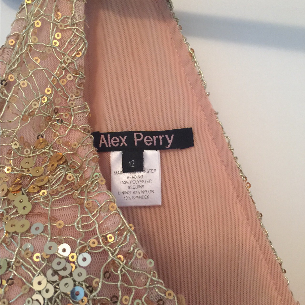 Alex perry gold outlet dress