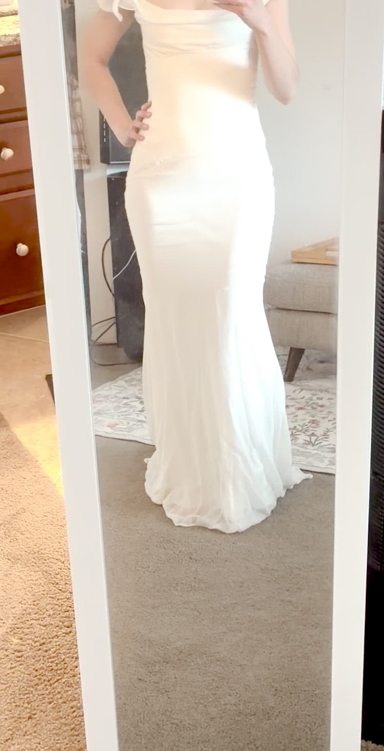 De La Vali, Gaia Maxi Dress in Ivory Silk Chiffon