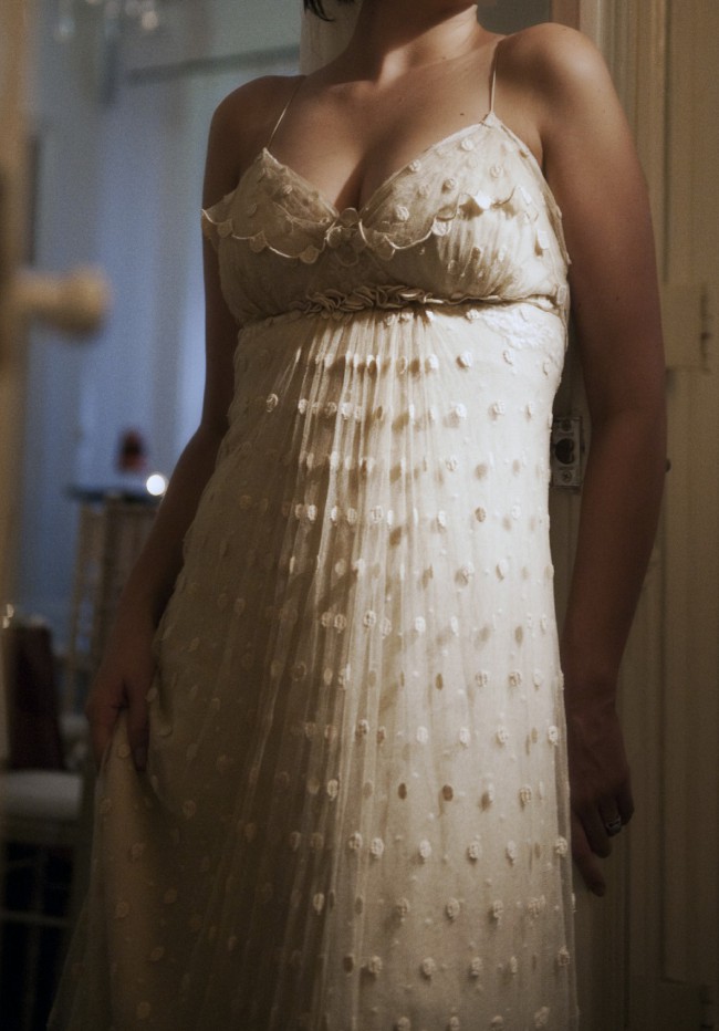 Collette Dinnigan, Vintage French Lace & Oyster Silk One-Off Gown Used  Wedding Dress Save 49% - Stillwhite