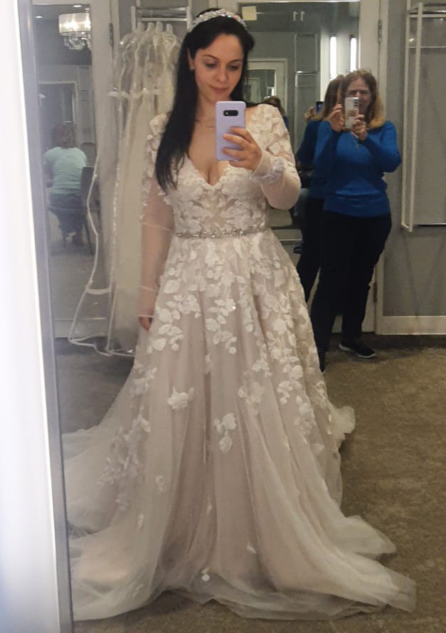 lace 3 quarter sleeve dress Off Shoulder 3/4 Sleeve Gown by Ladivine CDS549 – ABC Fashion