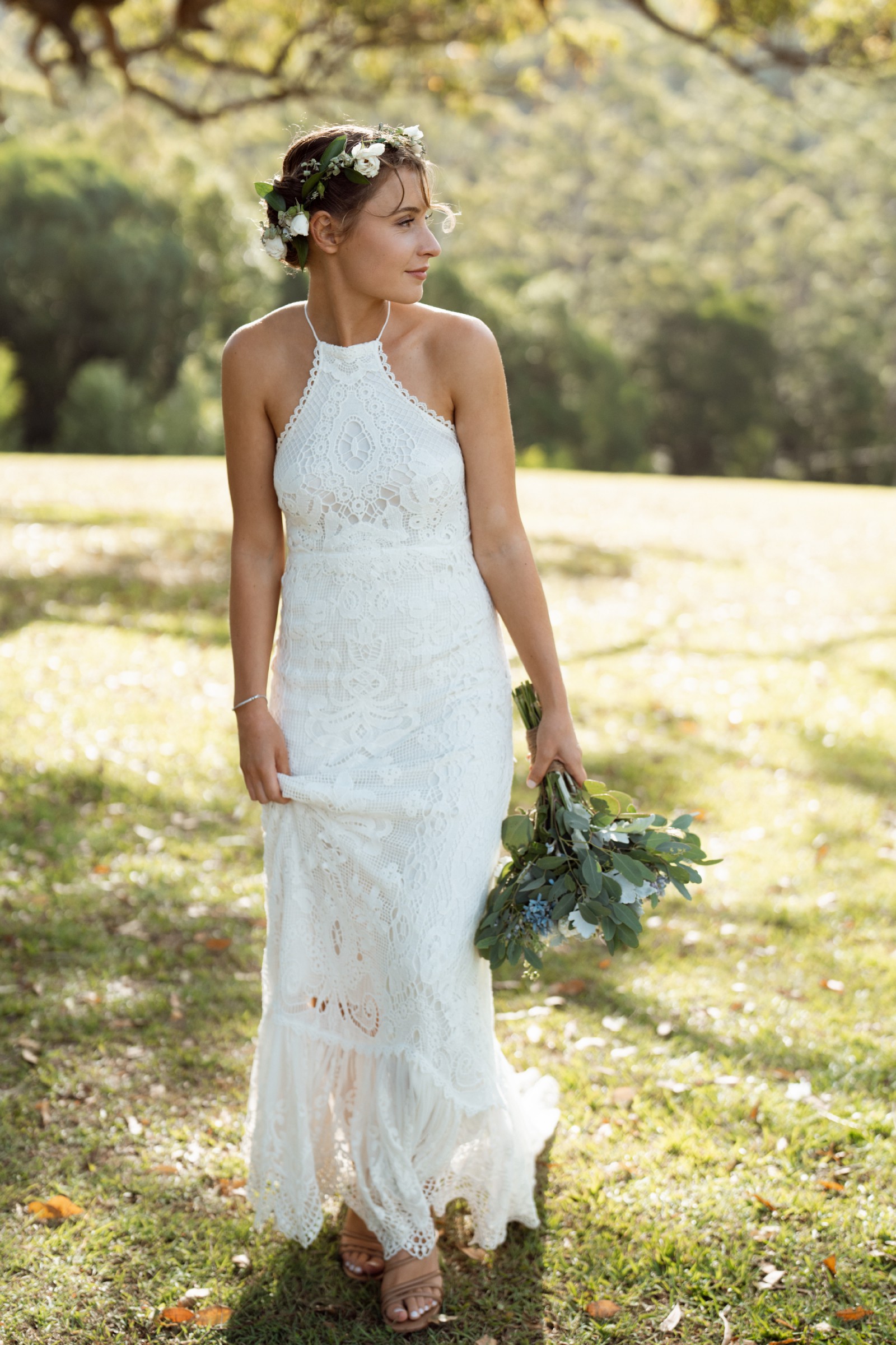 Spell & The Gypsy Collective Casablanca Lace Halter Wedding Gown