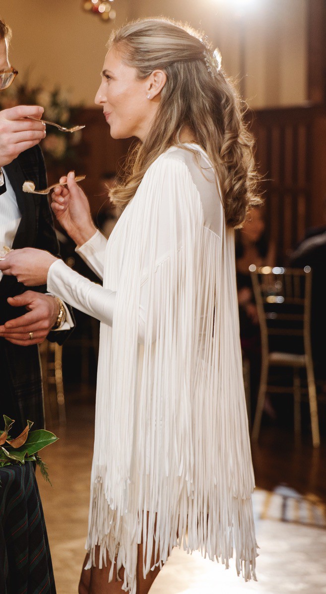 Alexandre Vauthier, Women's Layered Fringe Minidres Wedding