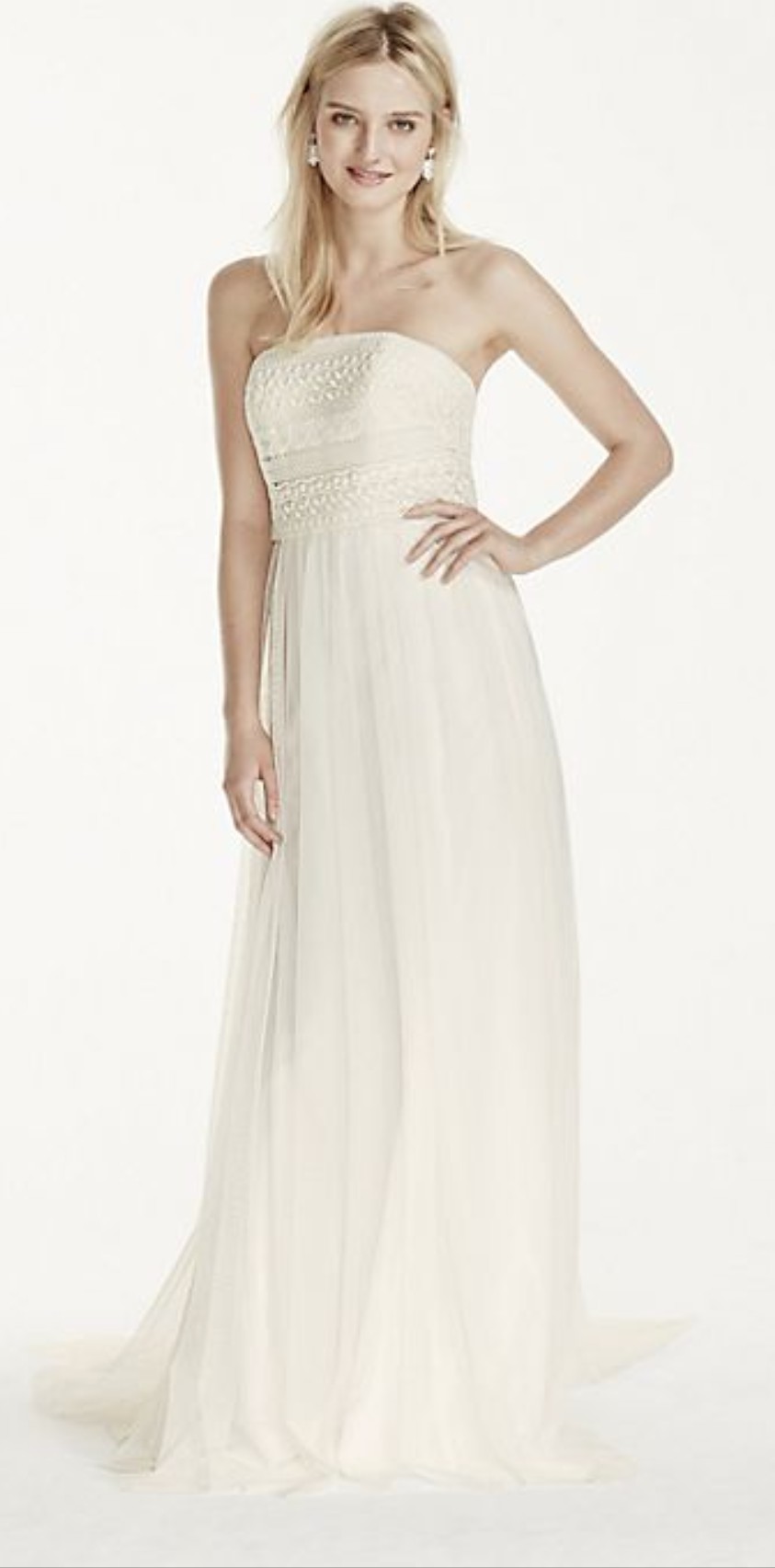 David's Bridal Galina WG3768 New Wedding Dress Save 78% - Stillwhite