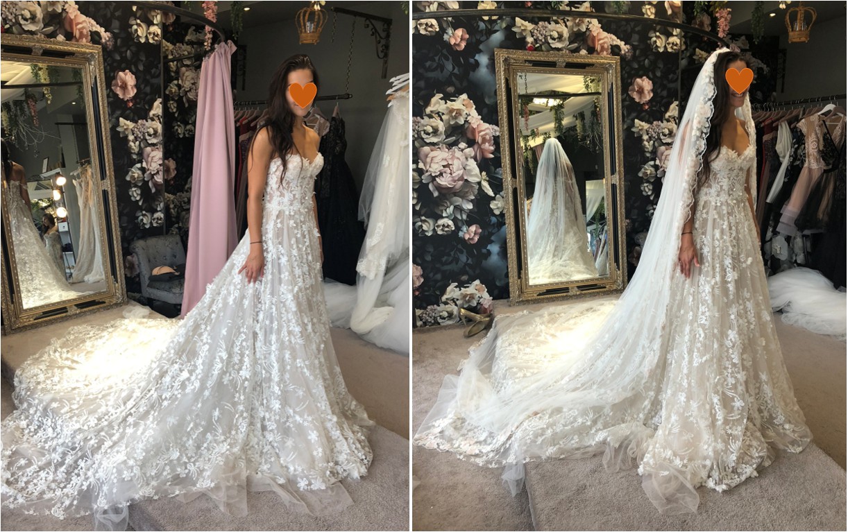 Galia Lahav, GALA 1010 + Haute Couture Bridal Veil Wedding Dress