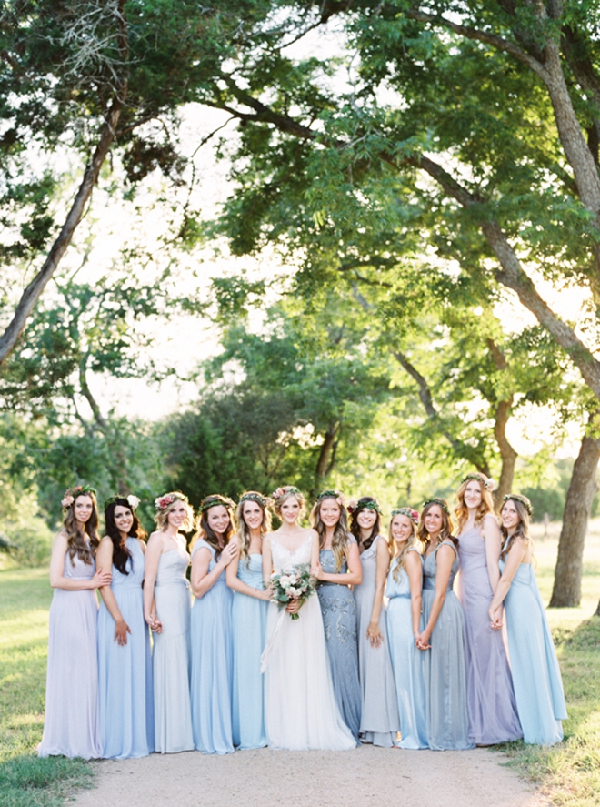 Ombre mismatched bridesmaids Ombre mismatched bridesmaids
