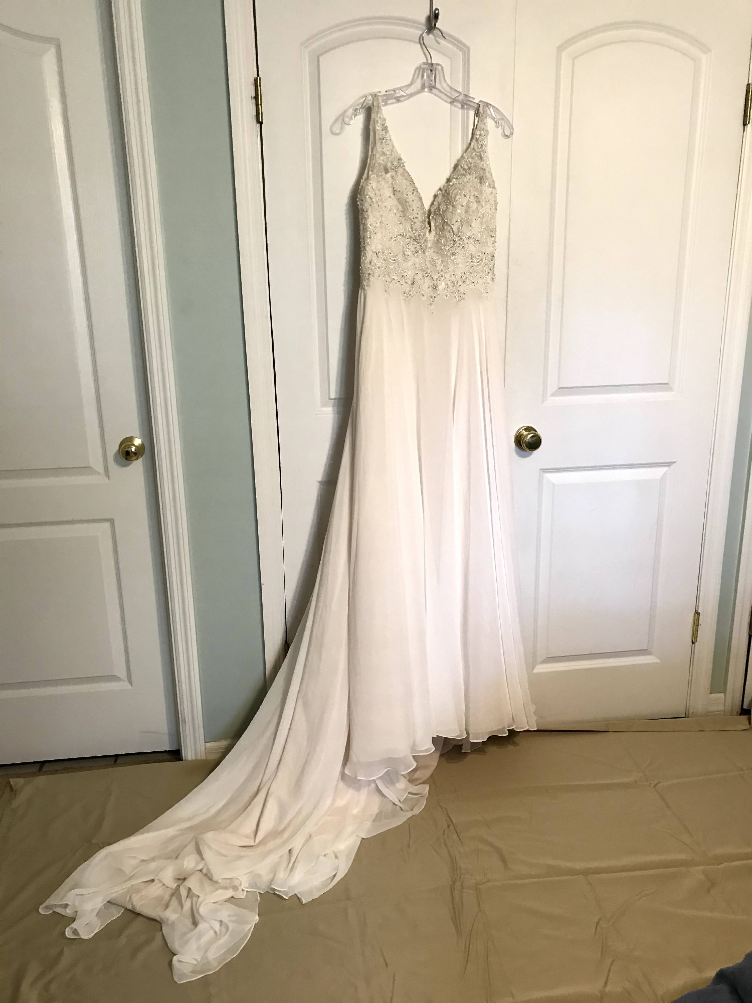 white christmas dresses Lace Strapless Bridal Ball Gown by Adrianna Papell 31317 – ABC Fashion main image 0