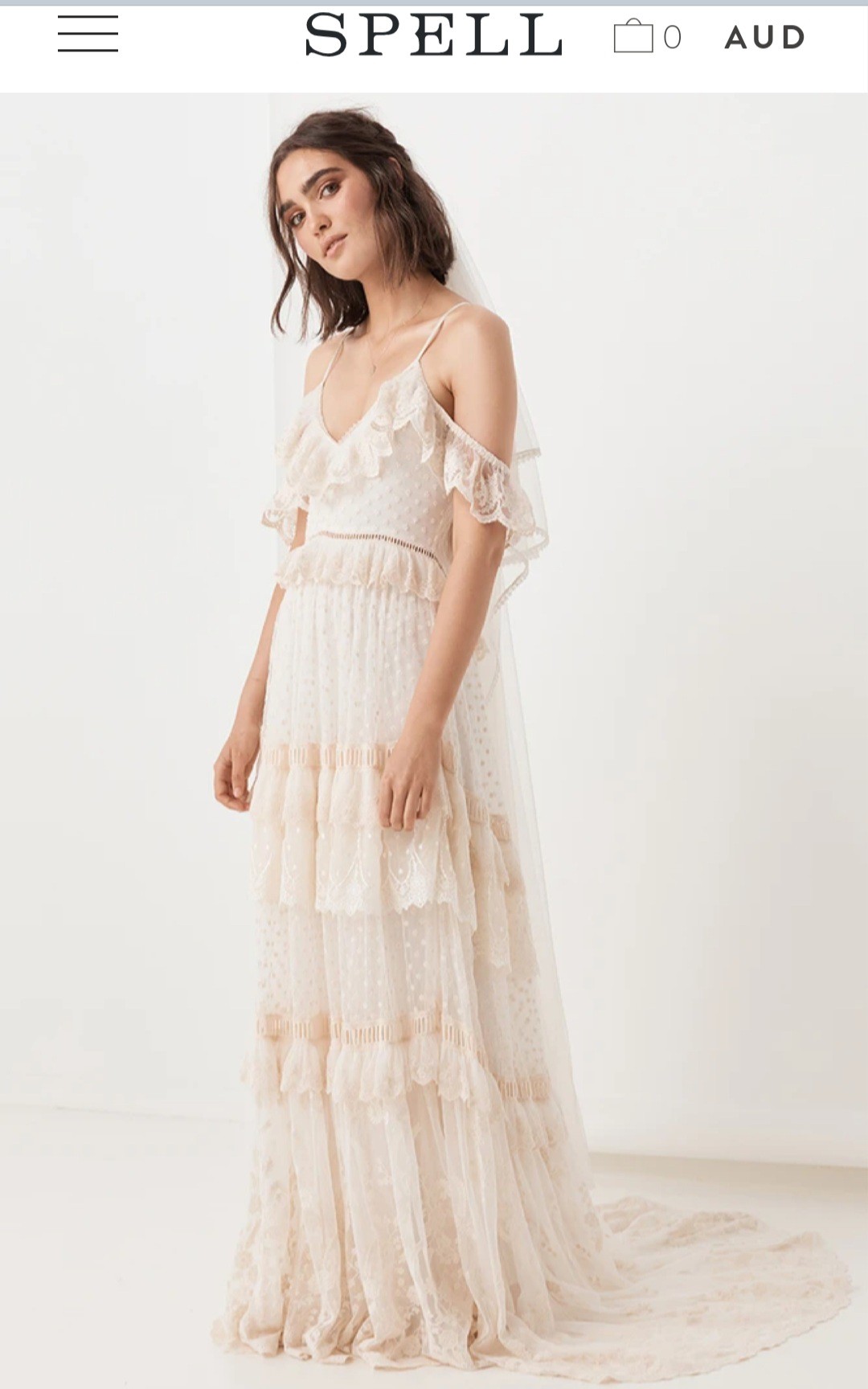 Spell & The Gypsy ウエディングドレス chloe gown-silversky ...