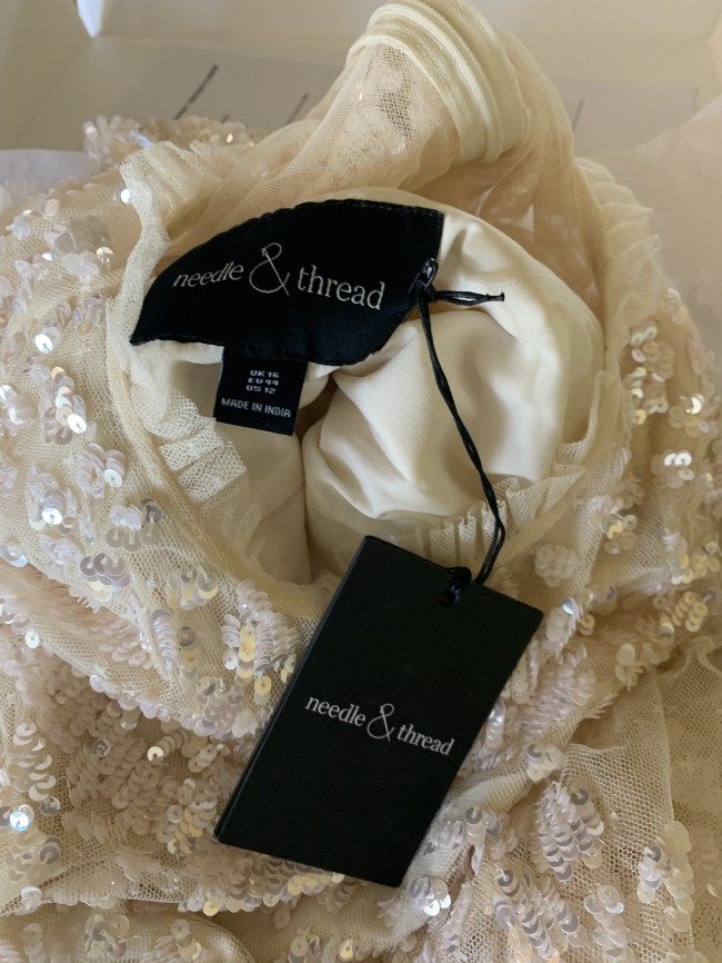 needle and thread anais sequin gown
