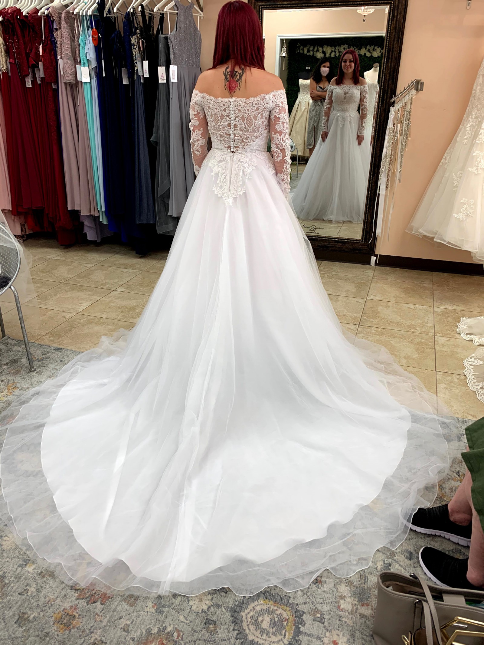 Marys Bridal MB2122 Lace-Up Back Strapless Wedding Dress 