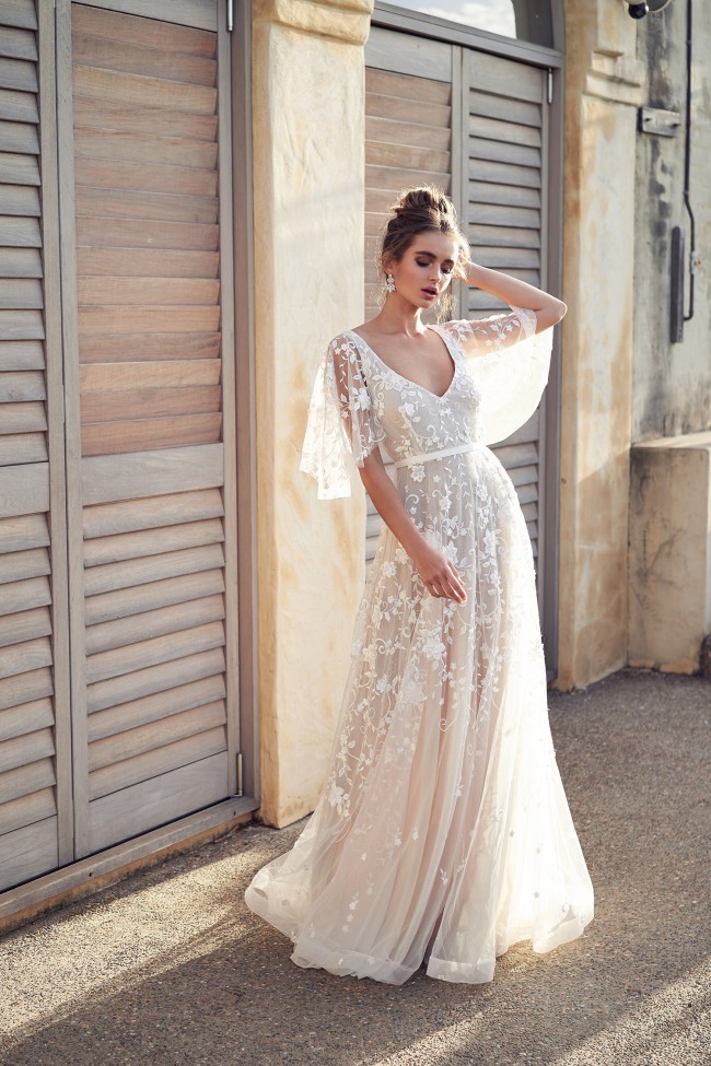 amelie draped sleeves