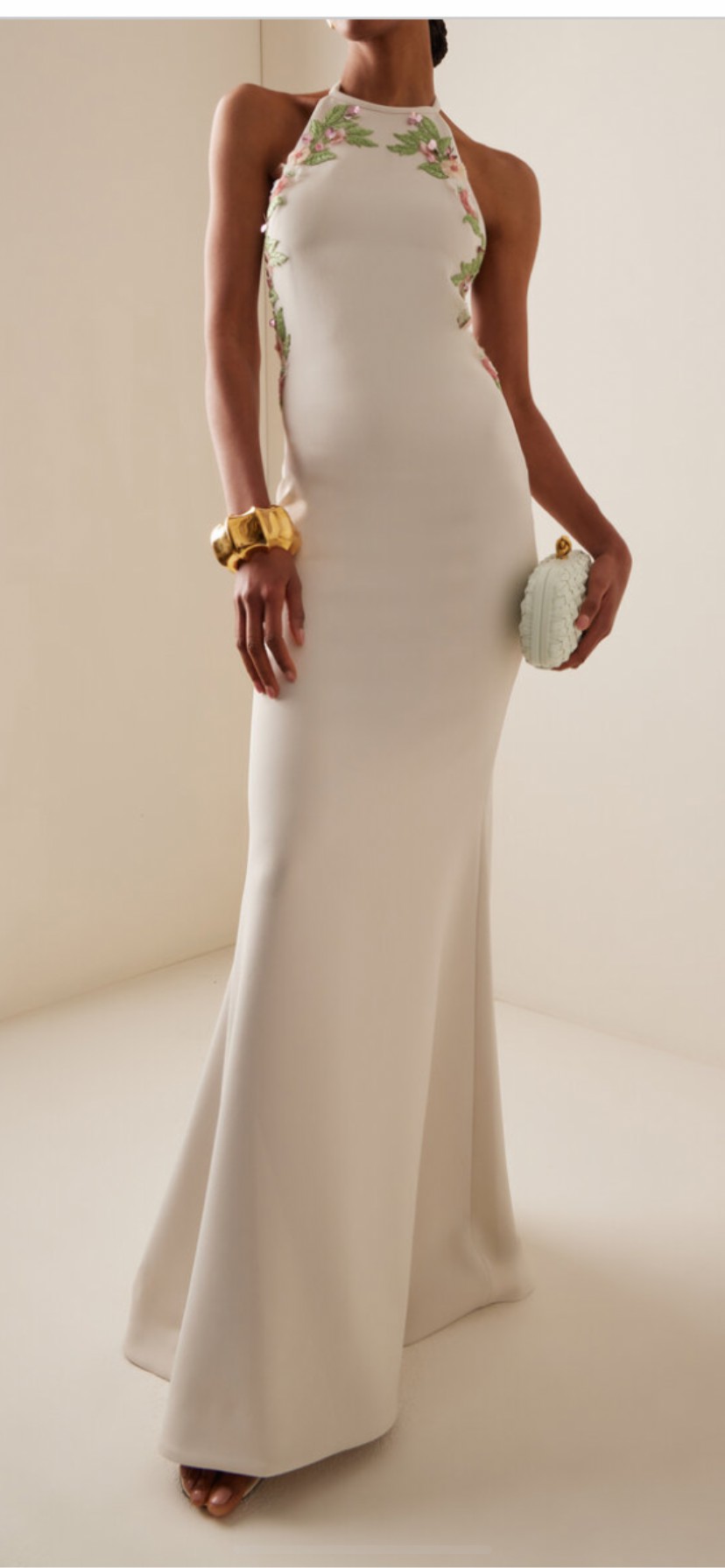 yellow halter neck bridesmaid dresses Elegant Halter Mermaid Long Chiffon Lace Sleeveless Bridesmaid Dresses –  27dress main image 0