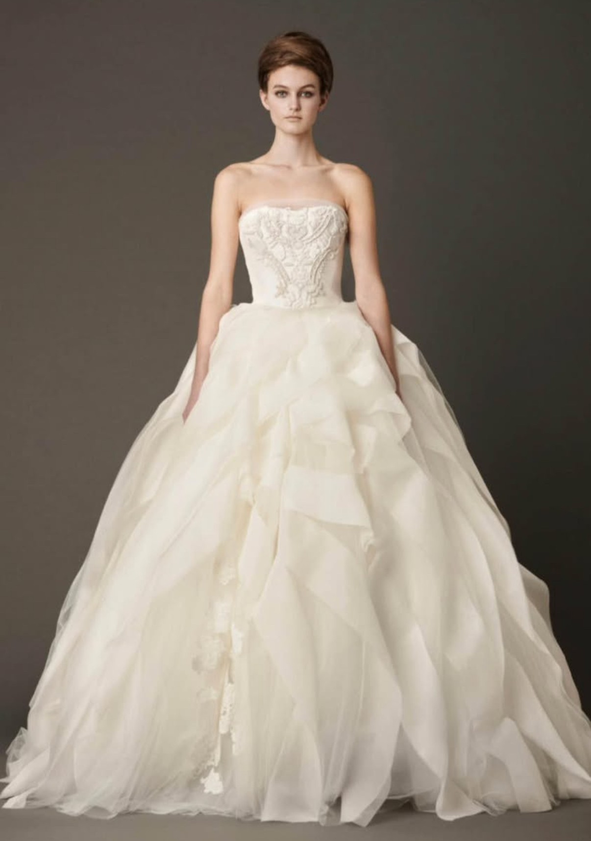 Vera Wang, White Liesel Gown Wedding Dress Save 47% - Stillwhite