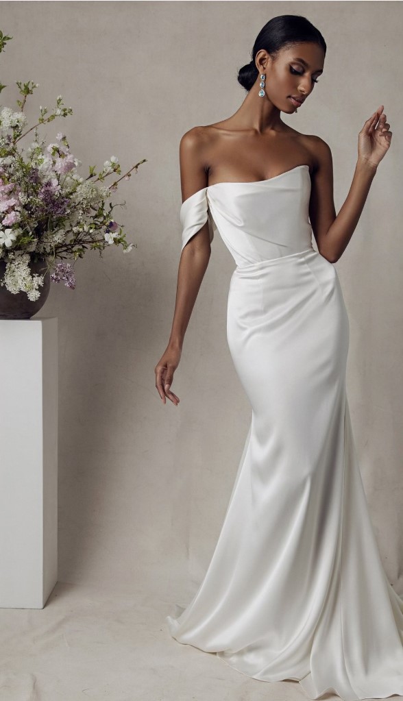 bridesmaid dresses north west The Lily mauve satin bridesmaid dress main image 0