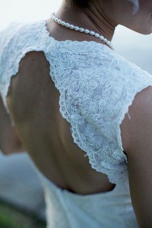 navy blue dress for baby girl Bohemian Fitted Lace Beach Wedding Dresses Short Sleeve Bridal Gowns SWD0073