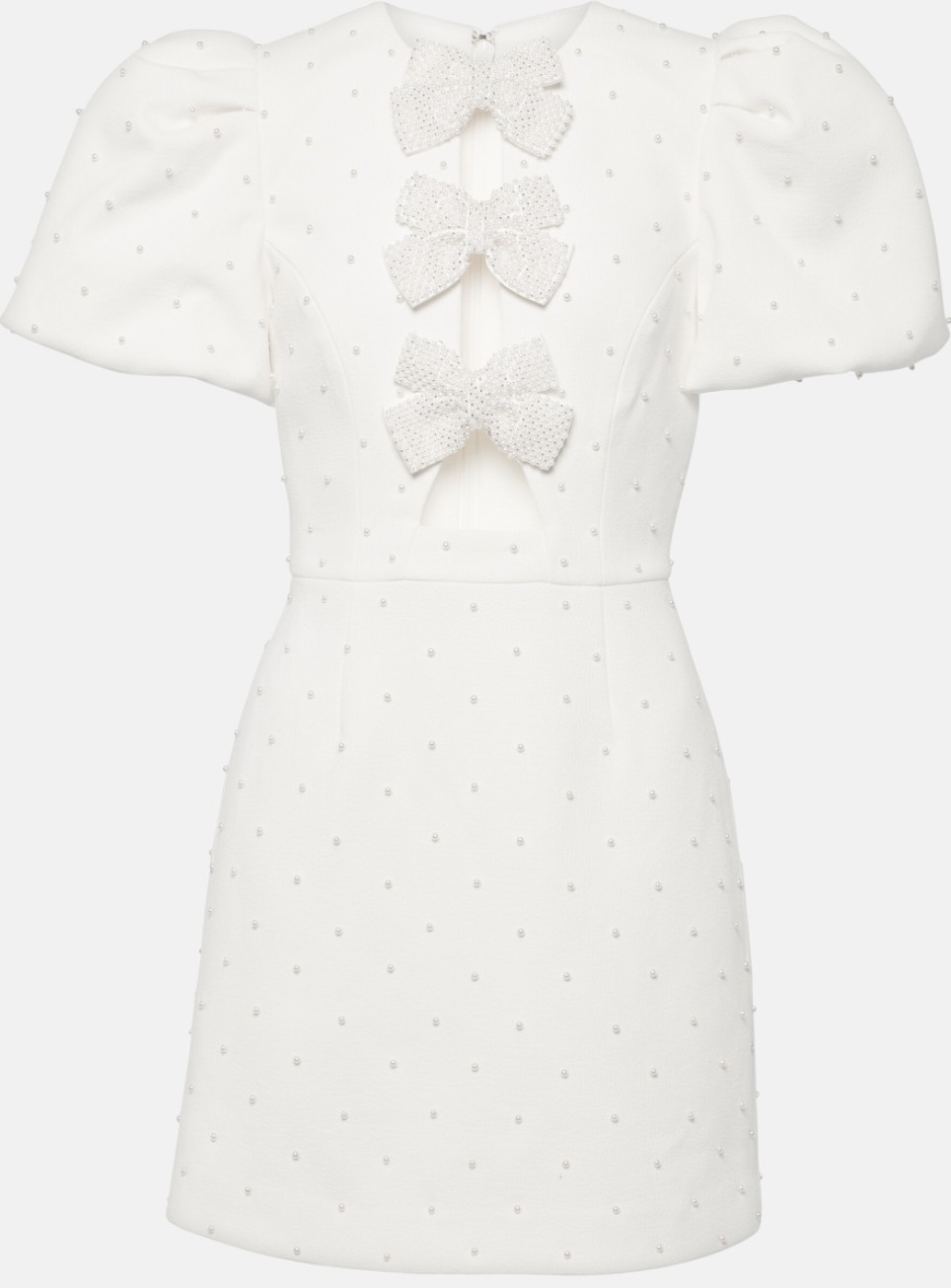 Rebecca Vallance, Bridal Ophelia Bow-Detail Mini Dress Wedding Dress Save  50% - Stillwhite