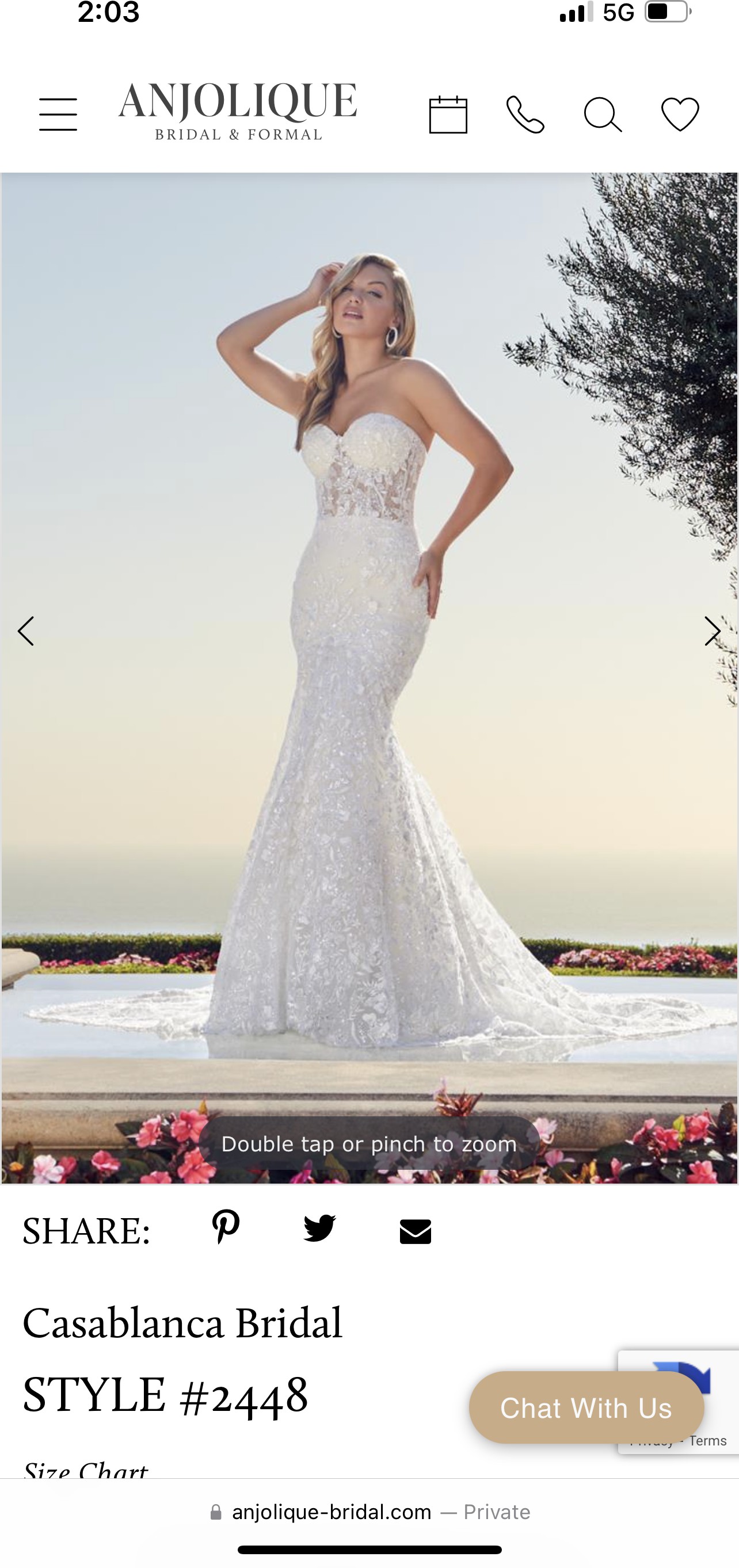 Casablanca Bridal Style #2448 New Wedding Dress Save 3% - Stillwhite