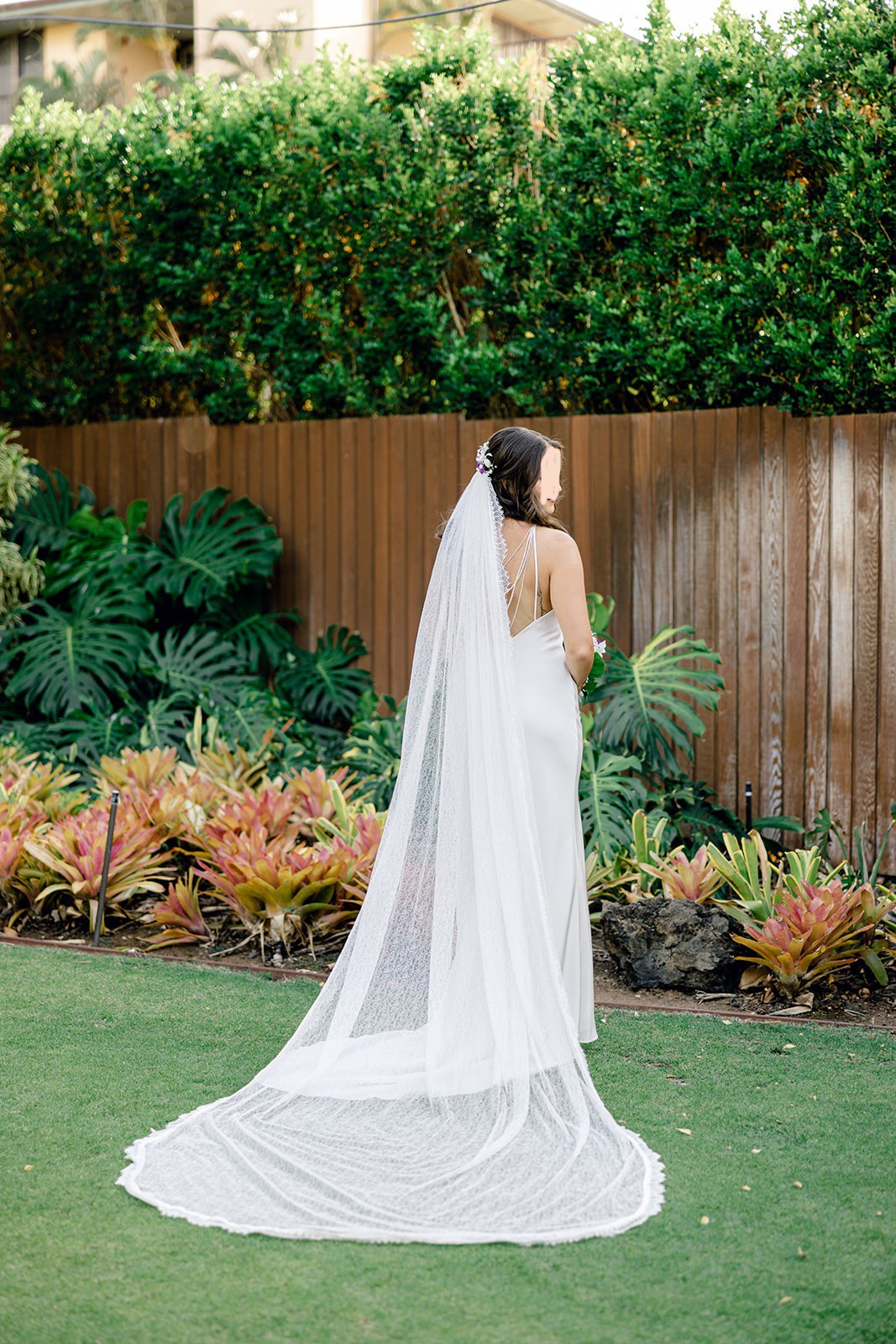 Grace Loves Lace, Chantilly Lace Veil Wedding Dress Save 31