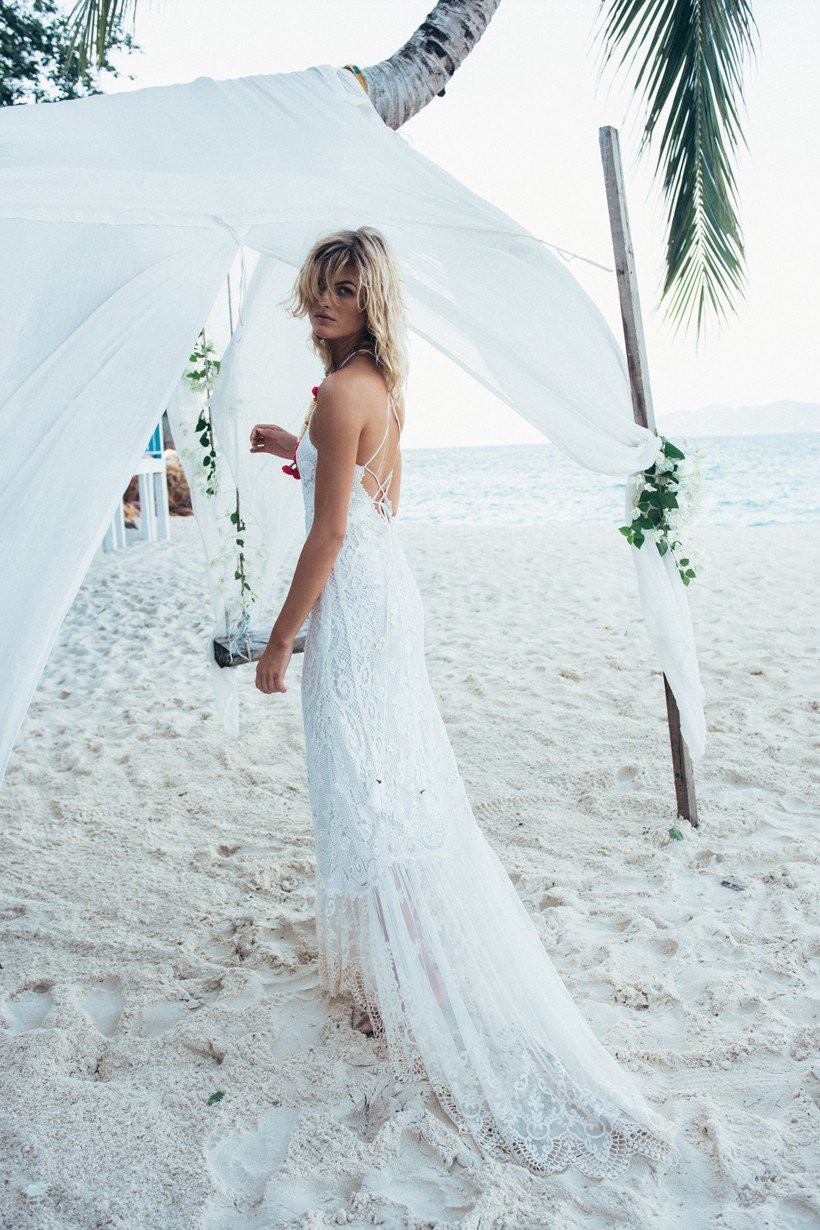 Spell & The Gypsy Collective Casablanca Lace Halter Wedding Gown