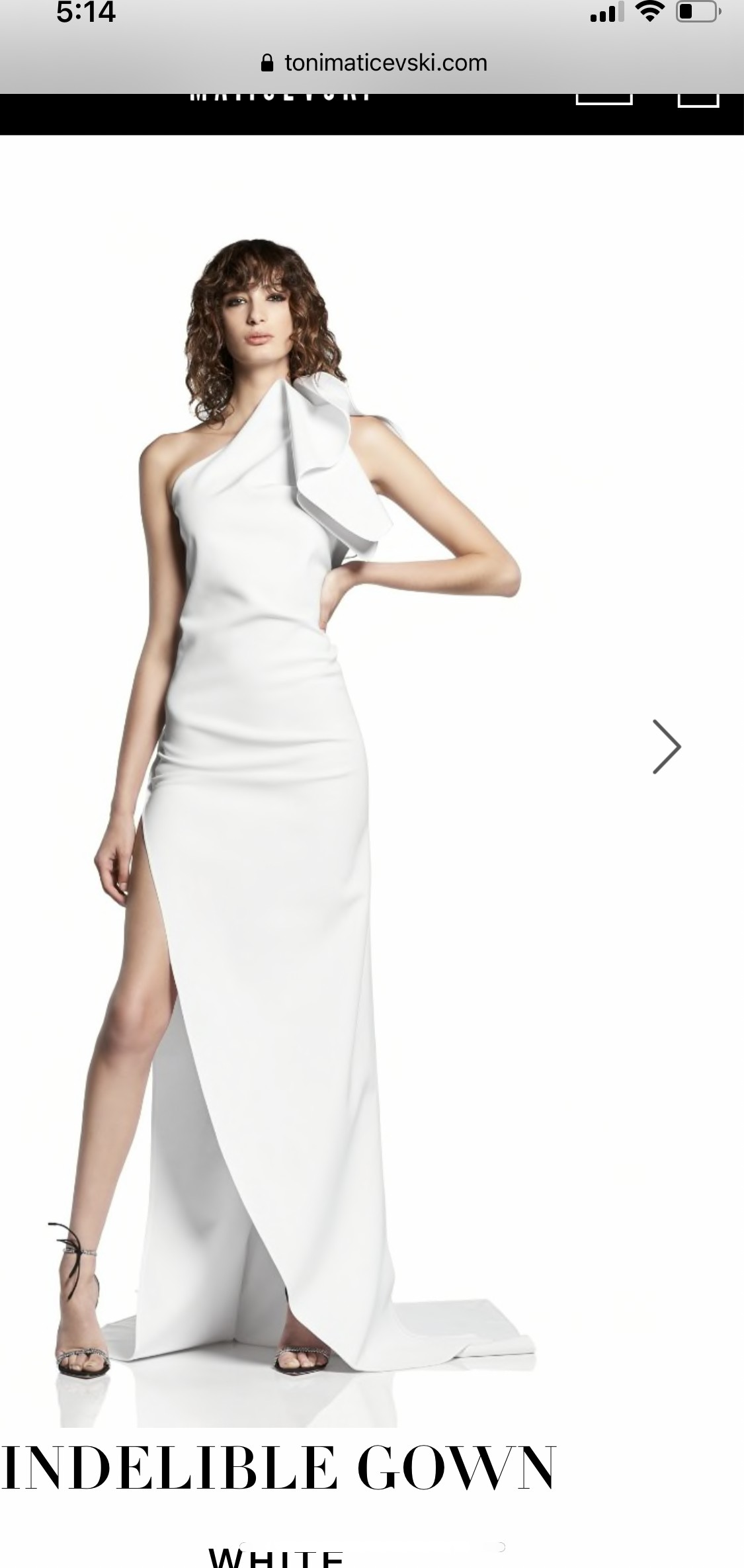 Maticevski draped bodice dress - White