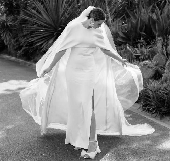 Stella McCartney Cady Cape Wedding Gown